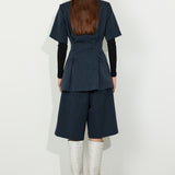 Short Sleeve Jacket Navy