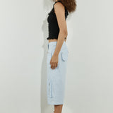 Cargo Capri Baby Blue