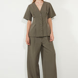 Short Sleeve Jacket Khaki