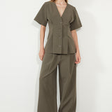Short Sleeve Jacket Khaki