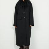 Overcoat with Detachable Collar