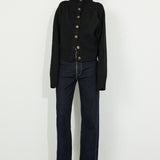 High Neck Knit Black