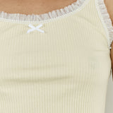 Ribbed Bow Singlet Butter