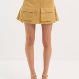 A-Line Mini Skirt Mustard