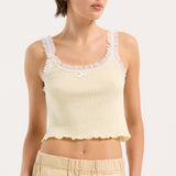 Ribbed Bow Singlet Butter