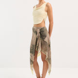 Contrast Stitch Skirt