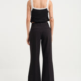 Ribbed Bow Singlet Black