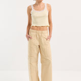 Ribbed Bow Singlet Butter