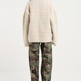 Oversized V-Neck Knit Cream