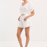 Flared Denim Short