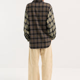 Contrast Check Shirt Green