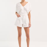 Flared Denim Short