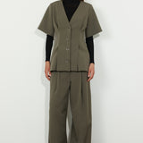 Short Sleeve Jacket Khaki