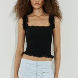 Frill Top Black