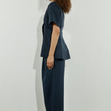 Short Sleeve Jacket Navy