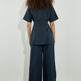 Short Sleeve Jacket Navy