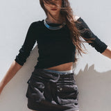 Double Pocket Mini Skirt