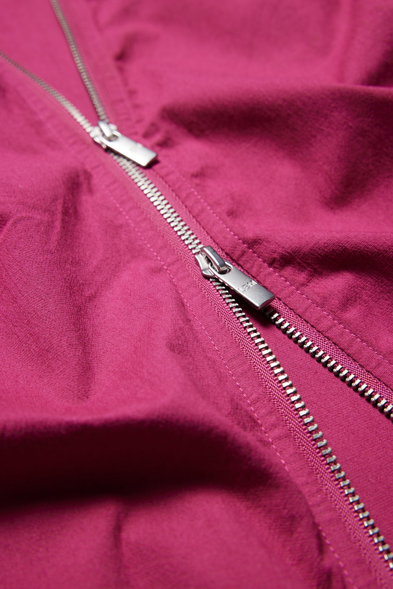 Zip Up Sleeveless Top Raspberry